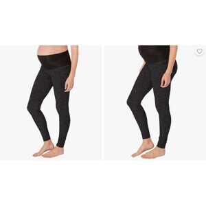 Beyond Yoga Beyond The Bump Spacedye Fold Down Maternity Yoga Leggings Small